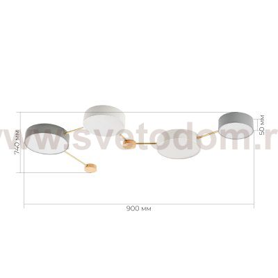 Светильник потолочный St luce SLE600102-04 DOSSENA