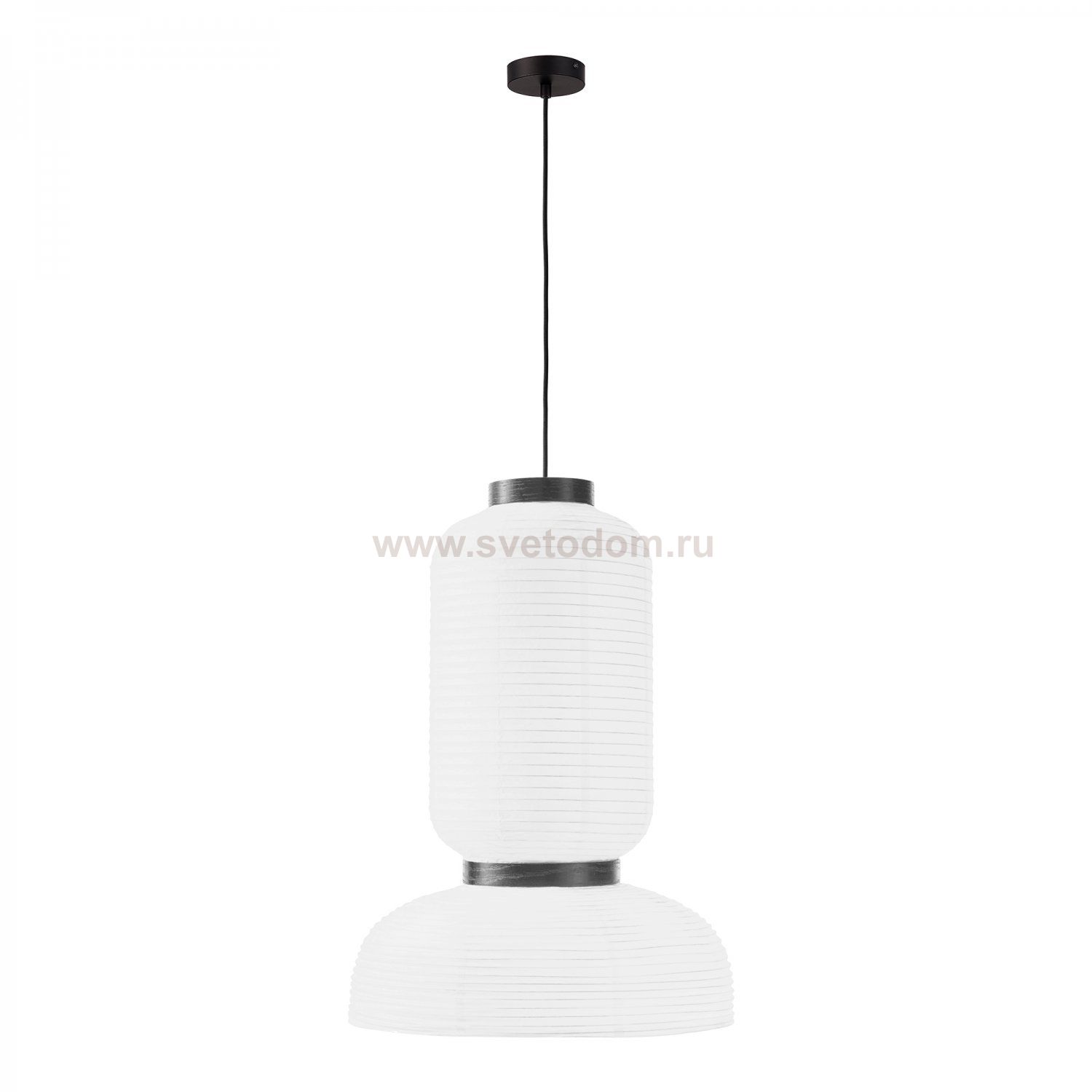 SLE6021-503-02 Светильник подвесной черный/белый D350*H500mm E27 2*60W LYKKE