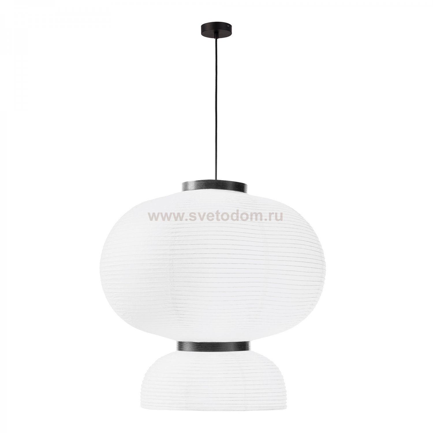 SLE6021-513-02 Светильник подвесной черный/белый D450*H480mm E27 2*60W LYKKE