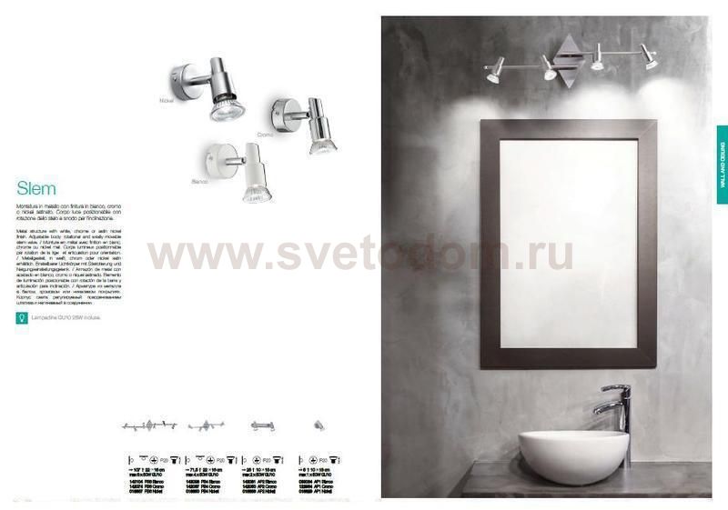 Ideal Lux SLEM PL4 NICKEL