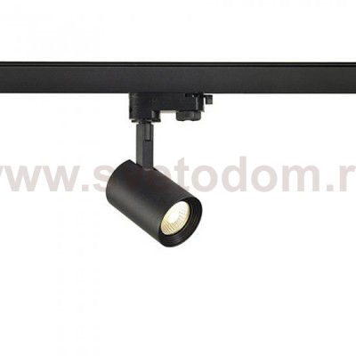 SLV 152950 DEBASTO 7W LED COB SPOT, rund, schwarz, 3.000K, inkl. 3P.-Adapter