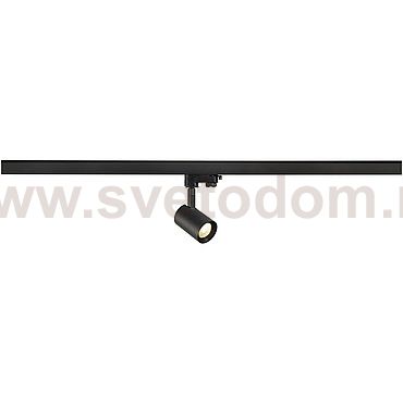 SLV 152950 DEBASTO 7W LED COB SPOT, rund, schwarz, 3.000K, inkl. 3P.-Adapter
