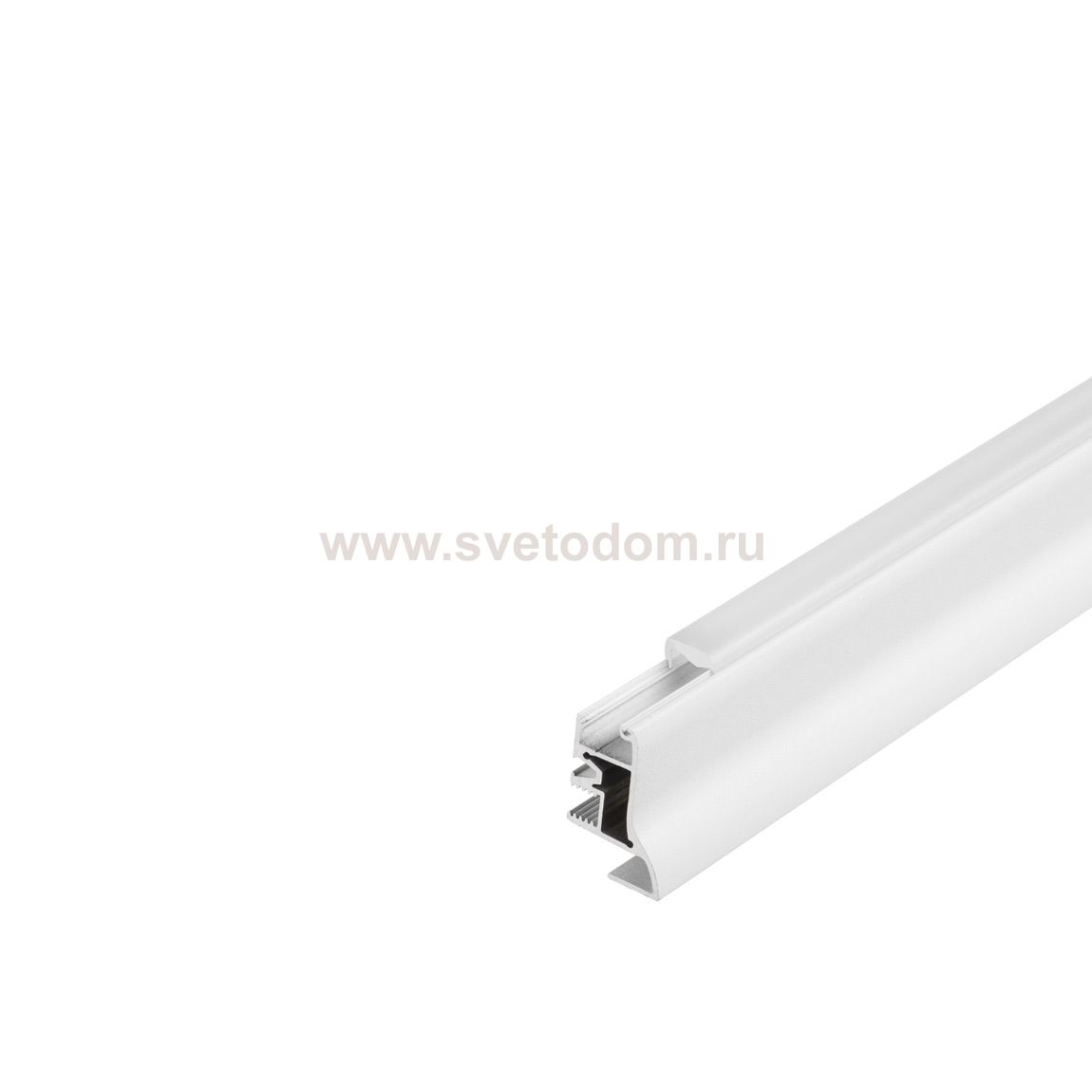 SLV 214001 GLENOS Fu?leisten-Profil 100, mattweiss, 1m, mit semi- transparenter Acrylabdeckung