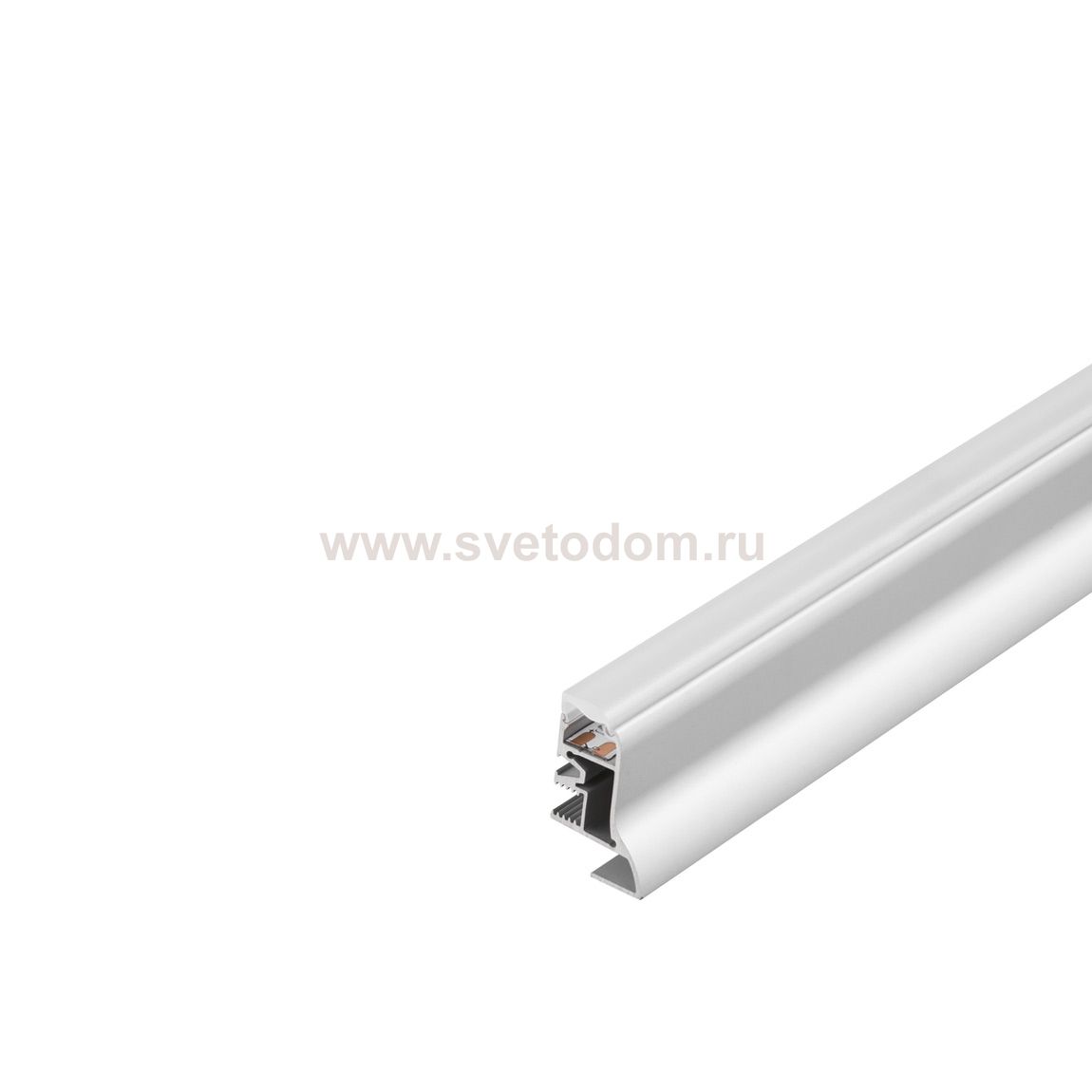 SLV 214014 GLENOS Fu?leisten-Profil 200, alu eloxiert, 2m, mit semi- transparenter Acrylabdeckung