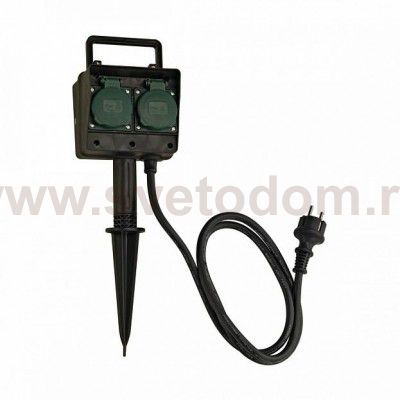 SLV 227001 4-Fach Gartensteckdose, IP44, mit 1,4m Anschlussleitung und Schutzkontaktstecker