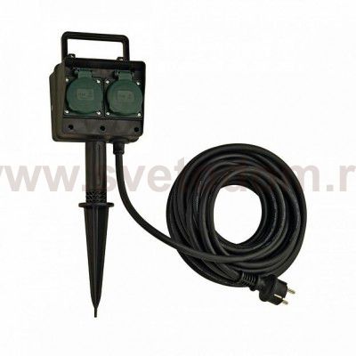 SLV 227002 4-Fach Gartensteckdose, IP44, mit 10m Anschlussleitung und Schutzkontaktstecker