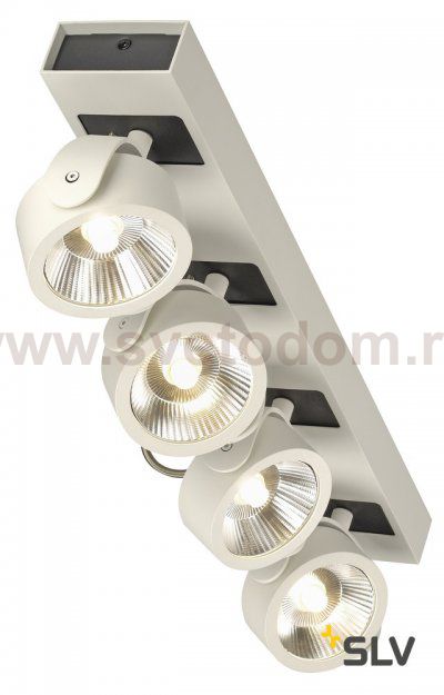 1000134 SLV KALU 4 LED светильник накладной с COB LED 60Вт, 3000К, 4000лм, 60°, белый/ черный