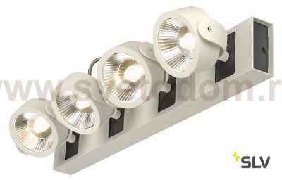 1000134 SLV KALU 4 LED светильник накладной с COB LED 60Вт, 3000К, 4000лм, 60°, белый/ черный
