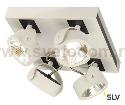 1000136 SLV KALU 4 SQUARE LED светильник накладной с COB LED 60Вт, 3000К, 4000лм, 60°, белый/ черный