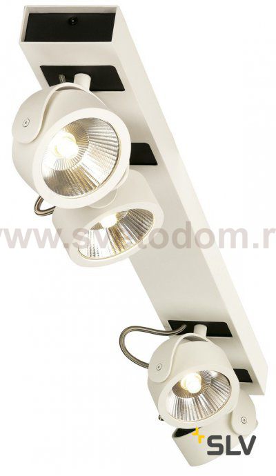 1000138 SLV KALU 4 LONG LED светильник накладной с COB LED 60Вт, 3000К, 4000лм, 60°, белый/ черный