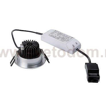 SLV 1000258 PIREQ IP ROUND светильник встраиваемый IP65 11Вт с LED 3000K, 910лм, 38°, с БП, матированный алюминий