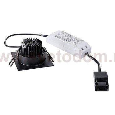 SLV 1000259 PIREQ IP SQUARE светильник встраиваемый IP65 11Вт с LED 3000K, 910лм, 38°, с БП, черный