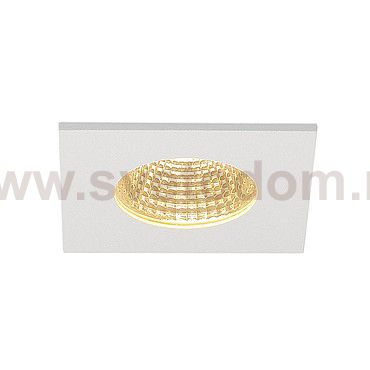 SLV 1000260 PIREQ IP SQUARE светильник встраиваемый IP65 11Вт с LED 3000K, 910лм, 38°, с БП, белый