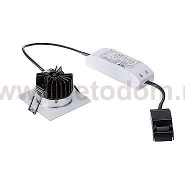 SLV 1000261 PIREQ IP SQUARE светильник встраиваемый IP65 11Вт с LED 3000K, 910лм, 38°, с БП, матированный алюминий