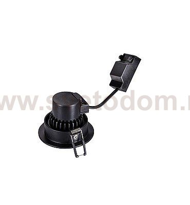 SLV 1000303 PIREQ 68 ROUND светильник встраиваемый IP23 6.6Вт с LED 3000K, 580лм, 38°, с БП, черный