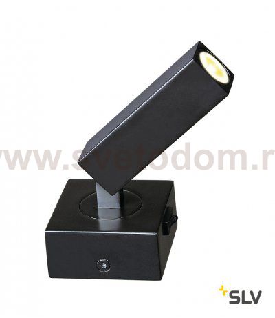 SLV 1000324 STIX светильник накладной 4.5Вт с выключателем и LED 3000К, 185лм, 30°, черный (ex 146270)