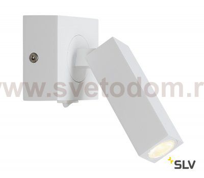SLV 1000325 STIX светильник накладной 4.5Вт с выключателем и LED 3000К, 185лм, 30°, белый (ex 146271)