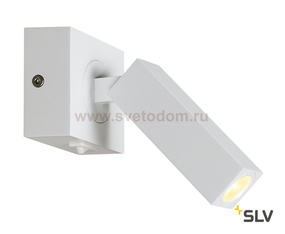 SLV 1000325 STIX светильник накладной 4.5Вт с выключателем и LED 3000К, 185лм, 30°, белый (ex 146271)