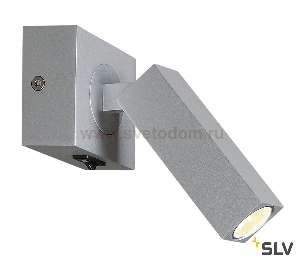 1000326 SLV STIX светильник накладной с выключателем и LED 4.5Вт, 3000К, 185лм, серебристый