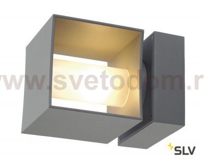 1000335 SLV SQUARE TURN G9 светильник настенный IP44 для лампы QT14 G9 42Вт макс., серебристый