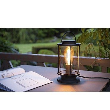 1000399 SLV PHOTONIA TL светильник настол./подвесной IP44 для лампы E27 60Вт макс., без вилки, антрацит/прозрач.