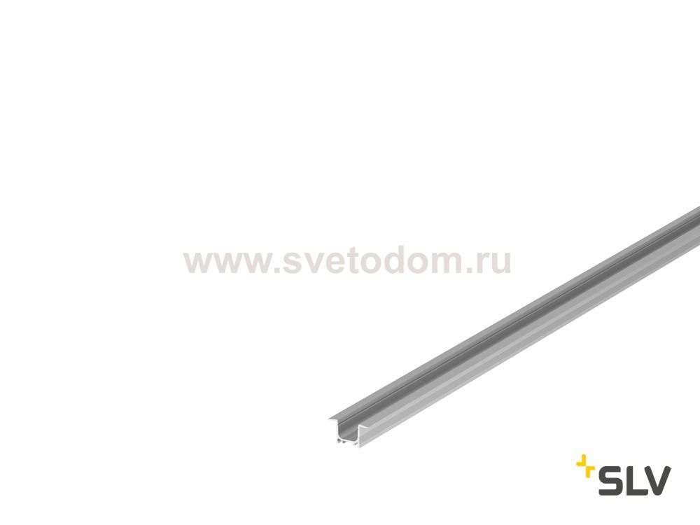 1000457 SLV GRAZIA 10, профиль встраиваемый, 2 м, без экрана, алюминий
