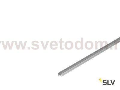 1000460 SLV GRAZIA 10, профиль накладной плоский, 2 м, без экрана, алюминий