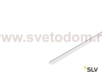 1000461 SLV GRAZIA 10, профиль накладной плоский, 2 м, без экрана, белый