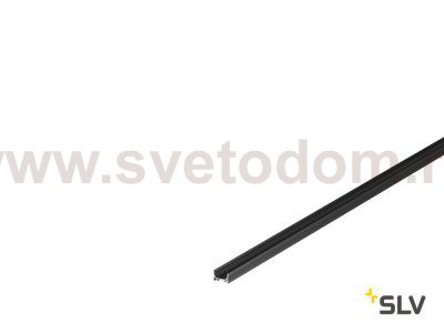 1000462 SLV GRAZIA 10, профиль накладной плоский, 2 м, без экрана, черный