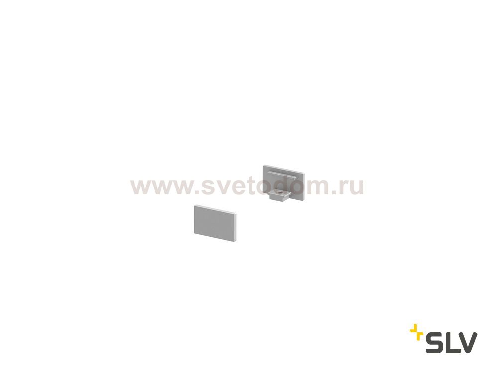 1000475 SLV GRAZIA 10, заглушка плоская для плоского профиля, 2шт., алюминий
