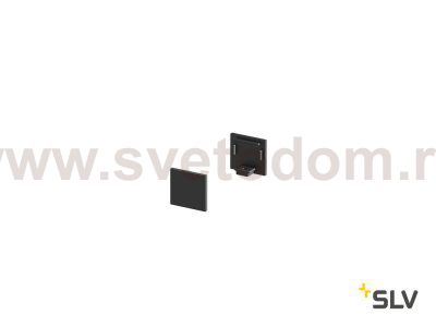 1000480 SLV GRAZIA 10, заглушка плоская для профиля стандарт, 2шт., черный