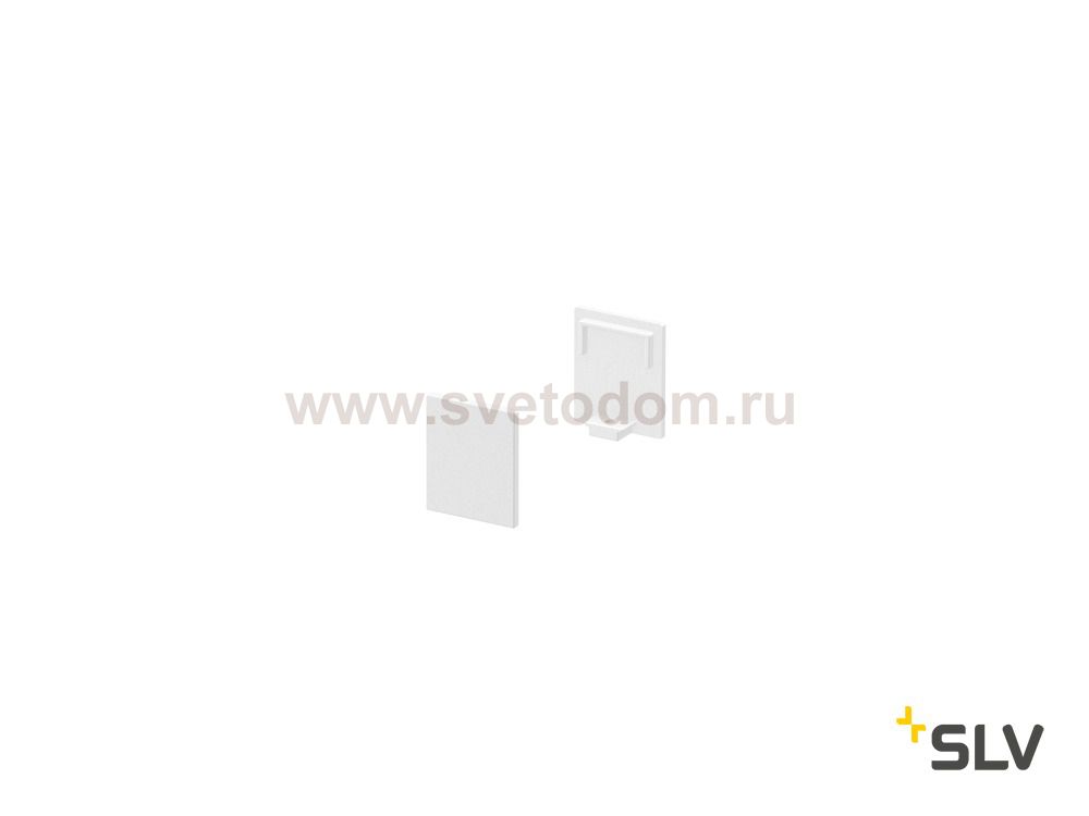 1000482 SLV GRAZIA 10, заглушка высокая для плоского профиля, 2шт., белый 