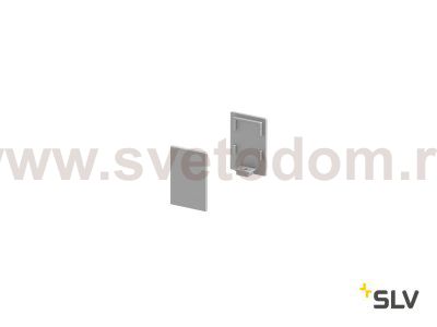 1000484 SLV GRAZIA 10, заглушка высокая для профиля стандарт, 2шт., алюминий
