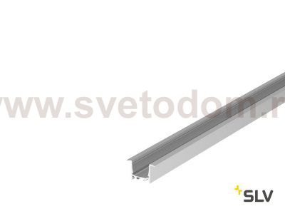1000490 SLV GRAZIA 20, профиль встраиваемый, 1 м, без экрана, алюминий