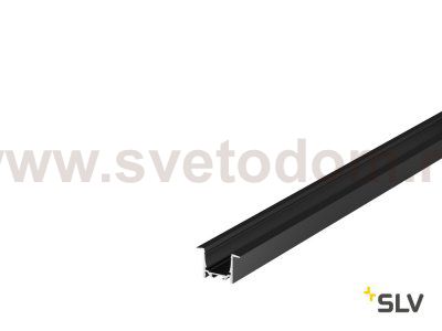 1000498 SLV GRAZIA 20, профиль встраиваемый, 3 м, без экрана, черный