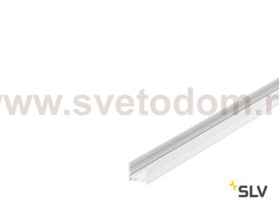 1000512 SLV GRAZIA 20, профиль накладной стандарт с желобками, 2 м, без экрана, белый