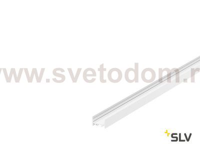 1000530 SLV GRAZIA 20, профиль накладной плоский гладкий, 2 м, без экрана, белый