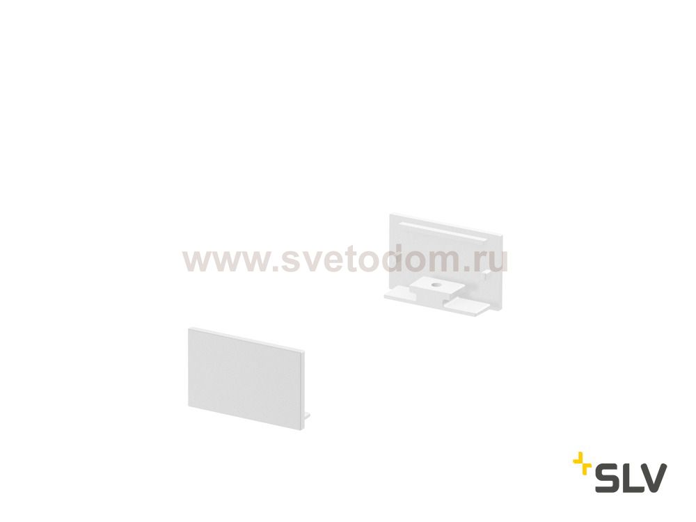 1000560 SLV GRAZIA 20, заглушка плоская для плоского профиля, 2шт., белый 