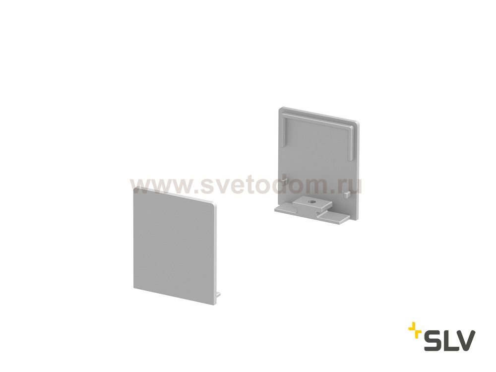 1000562 SLV GRAZIA 20, заглушка высокая для плоского профиля, 2шт., алюминий