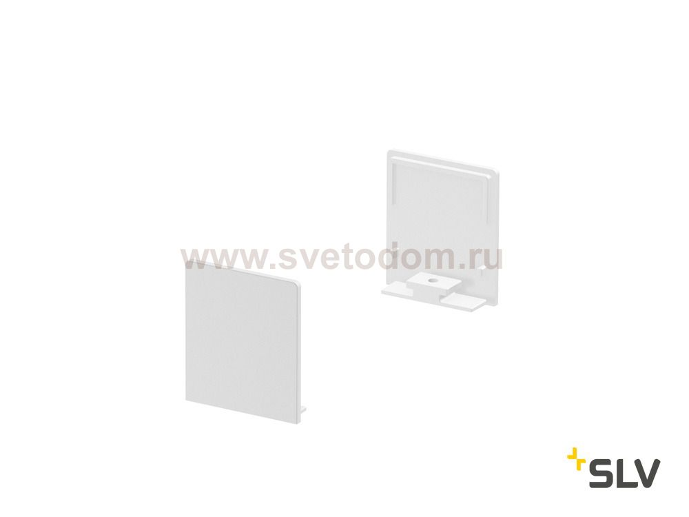 1000563 SLV GRAZIA 20, заглушка высокая для плоского профиля, 2шт., белый 