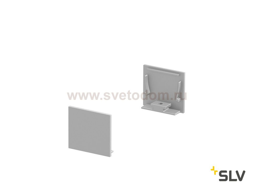 1000565 SLV GRAZIA 20, заглушка плоская для профиля стандарт, 2шт., алюминий