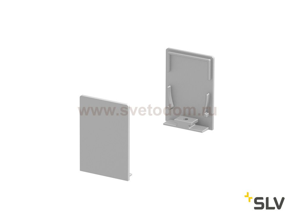 1000568 SLV GRAZIA 20, заглушка высокая для профиля стандарт, 2шт., алюминий