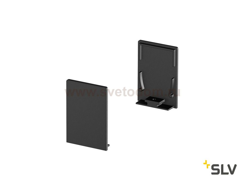 1000570 SLV GRAZIA 20, заглушка высокая для профиля стандарт, 2шт., черный