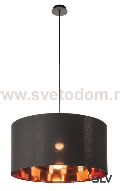 1000580 SLV FENDA, абажур-цилиндр диам., 70 см, черный/ медь