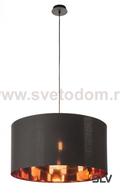 1000580 SLV FENDA, абажур-цилиндр диам., 70 см, черный/ медь