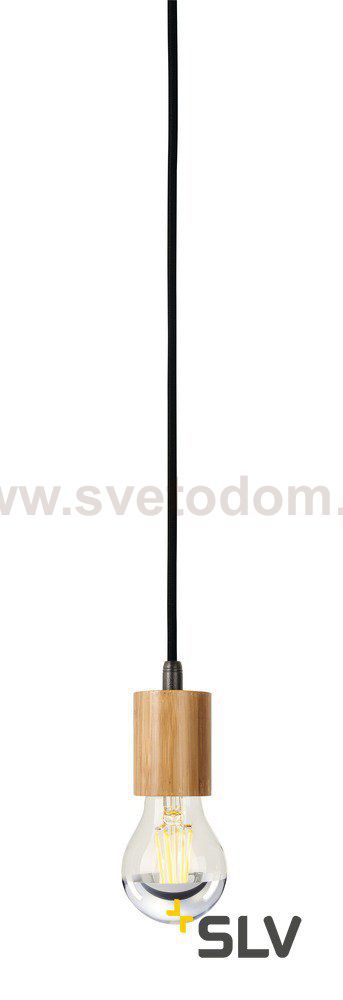 1000581 SLV FITU Е27 PD светильник подвесной 2.5m для лампы Е27 60Вт макс., без основания, бамбук светлый