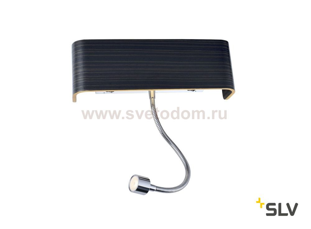 1000615 SLV мАNA 200 SPOT светильник настенный без плафона с LED 11Вт, 3000K, 490лм+80лм, белый корпус + хром