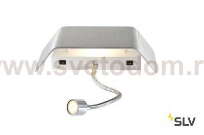 1000615 SLV мАNA 200 SPOT светильник настенный без плафона с LED 11Вт, 3000K, 490лм+80лм, белый корпус + хром