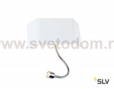 1000615 SLV мАNA 200 SPOT светильник настенный без плафона с LED 11Вт, 3000K, 490лм+80лм, белый корпус + хром