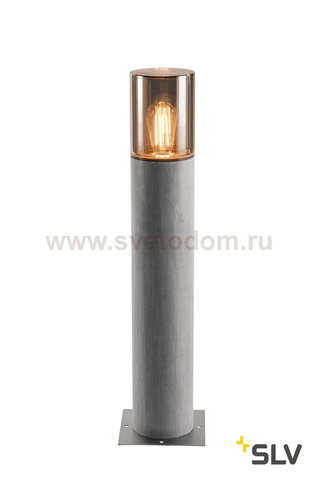 1000666 SLV LISENNE POLE 70 светильник IP54 для лампы E27 23Вт макс., серый базальт/ дымчатое стекло